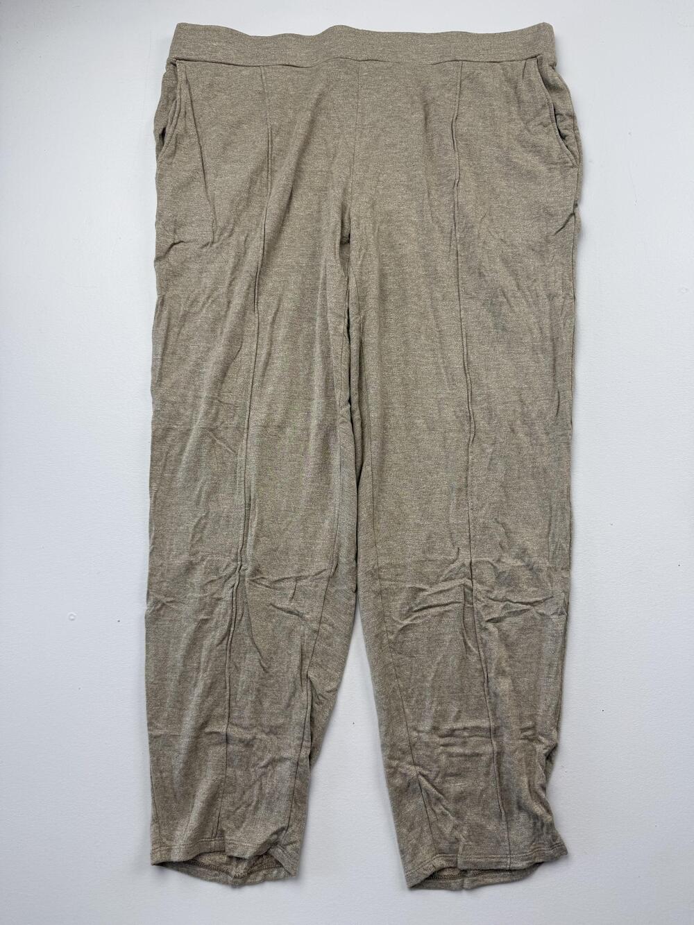 Pure Jill Pants Womens XL Beige Fleece Pull On Lounge Sweatpants Casual Winter
